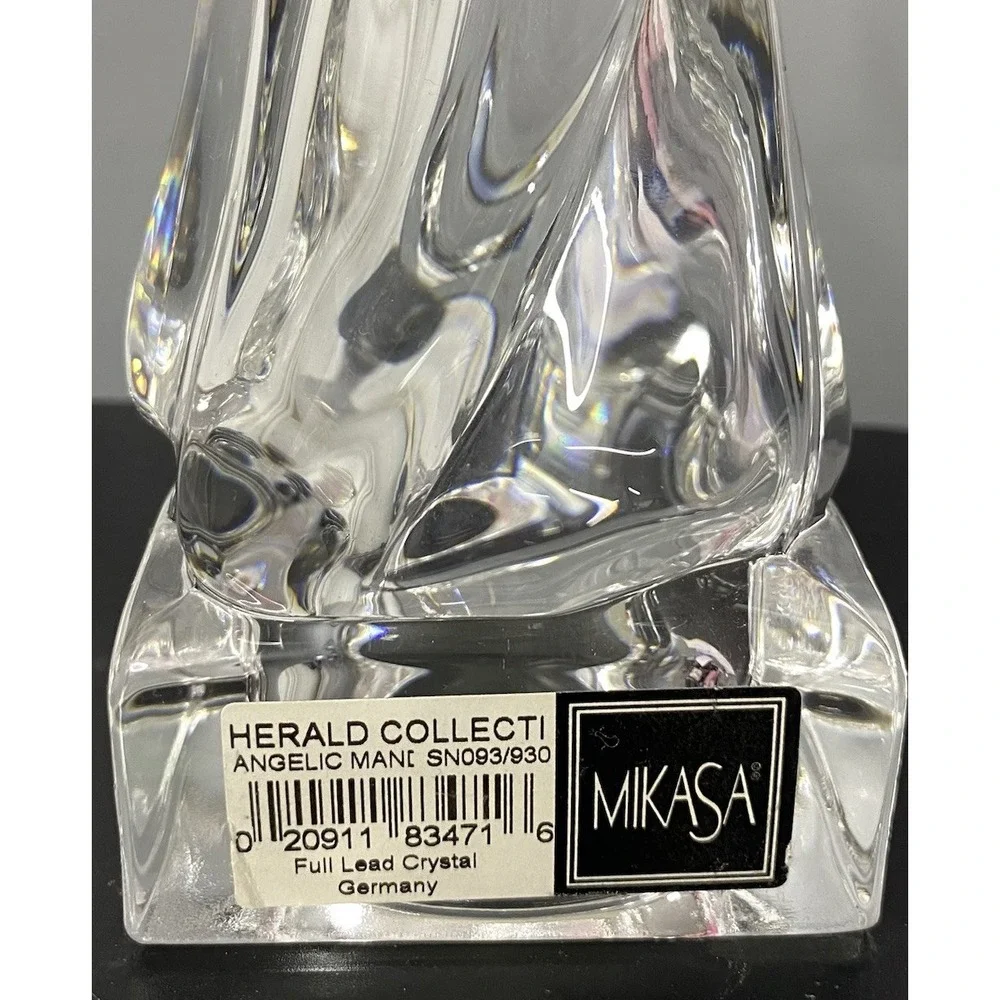 Mikasa Herald Collection Crystal Angelic Mandolin Statue Figurine 8